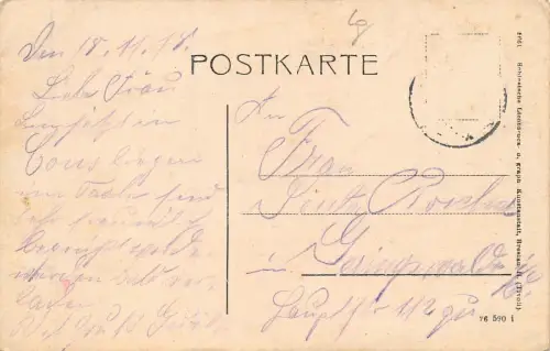 Trier Nordallee Straßenbahn Postkarte AK