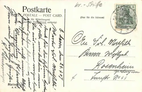 S.M.S. Braunschweig Marine-Serie Patriotika AK 1907