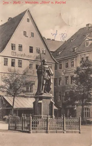 Jena Markt Weinstuben "Göhre" m. Hanfried Postkarte 1914