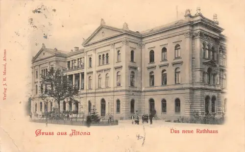 Gruss aus Altona Das neue Rathaus AK 1901