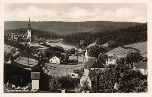 Luftkurort Tannenbergsthal i. Vogtl. Kirche Postkarte AK 1941