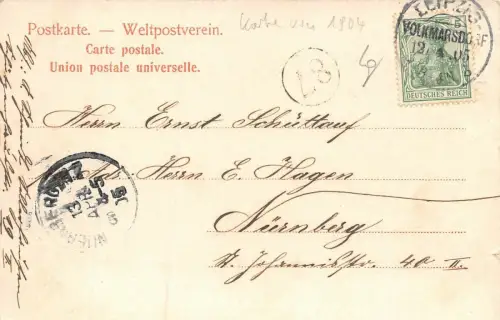 Leipzig Naundörfchen Postkarte AK 1905