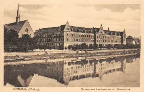 Fürsten- und Landesschule mit Klosterkirche Grimma Sachsen Postkarte