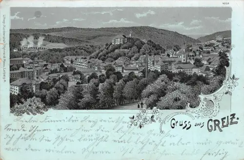 Gruss aus Greiz Ansicht Postkarte