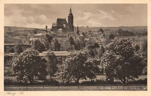 Penig Sachsen Kupfertiefdruck Postkarte