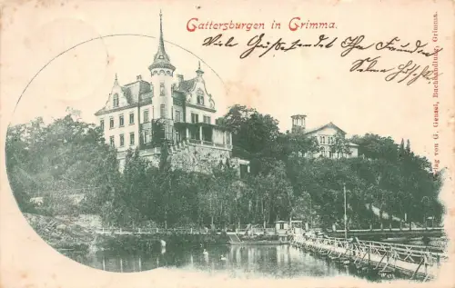 Gattersburgen in Grimma Sachsen Postkarte AK 1899