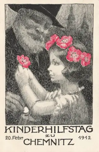 Kinderhilfstag zu Chemnitz 1912 Sachsen Postkarte AK