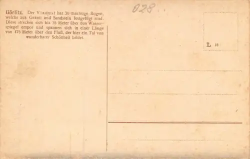 Viadukt in Görlitz Sachsen Postkarte AK