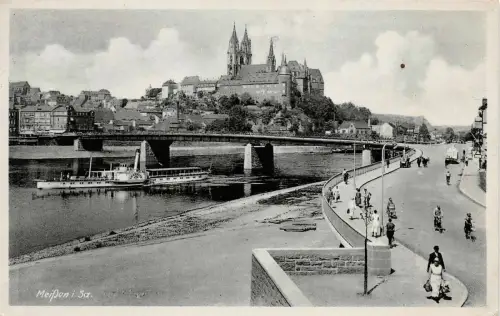 Meißen i. Sa. Postkarte AK 1941