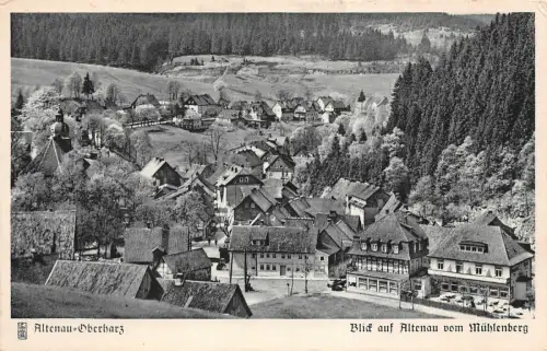 Altenau-Oberharz Blick auf Altenau vom Mühlenberg Niedersachsen Postkarte AK