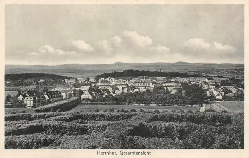 Totalansicht Herrnhut Sachsen Postkarte