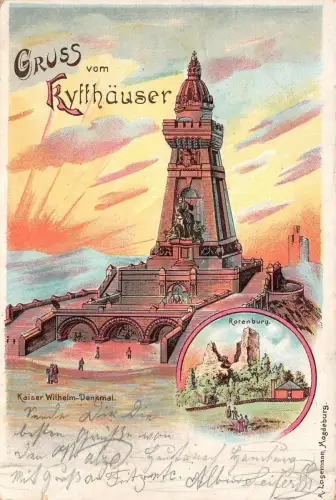 Gruss vom Kyffhäuser Kaiser-Wilhelm-Denkmal Rotenburg AK 1901