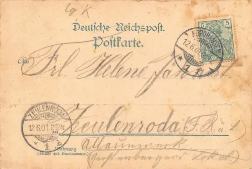 Gruss vom Kyffhäuser Kaiser-Wilhelm-Denkmal Rotenburg AK 1901