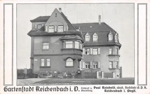 Gartenstadt Reichenbach i. V. Postkarte AK