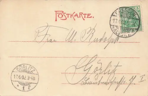 Ansicht der Scherbelberg in Leipzig Sachsen Postkarte AK 1902