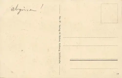 Nettelbeck und Gneisenau Denkmal in Kolberg Pommern Postkarte AK