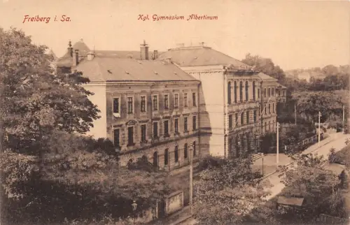Freiberg i. Sa. Kgl. Gymnasium Albertinum Postkarte AK 1919