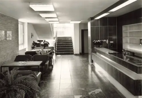 FDGB Erholungsheim Richard Mildenstrey Empfangshalle Jößnitz Vogtland Sachsen AK