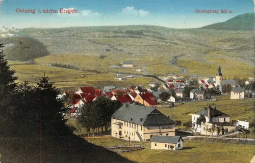 Geising i. sächs. Erzgeb. Geisingberg 823 m AK 1919