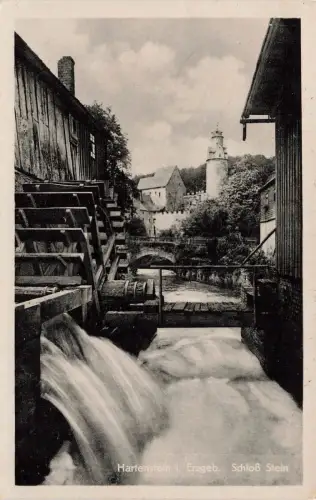 Schloss Stein in Hartenstein Erzgebirge Sachsen Postkarte AK 1972