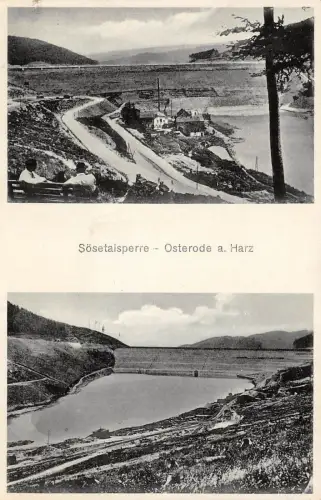 Sösetalsperre Osterode a. Harz Niedersachsen Postkarte AK 1932