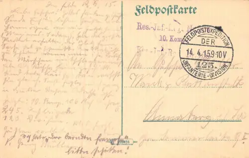 Wo wir für Deutschland's Ehre gestritten Patriotika Feldpostkarte AK 1915