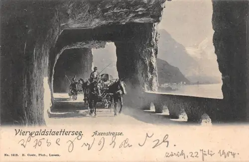 Vierwaldstaettersee Axenstrasse Postkarte AK 1904
