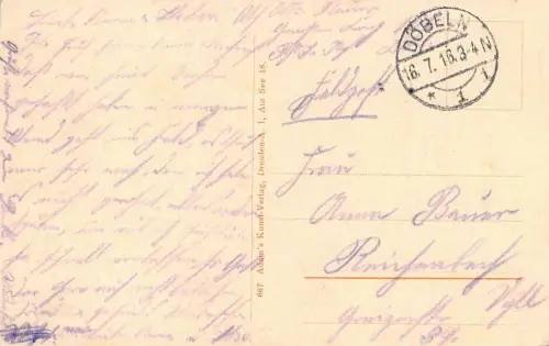 Döbeln i. Sa. Kaserne des Inf.Regt. 139 mit Bürgergarten Feldpost AK 1916