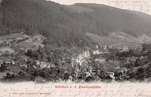 Wildbad v. d. Paulinenhöhe Baden-Württemberg Postkarte AK 1902