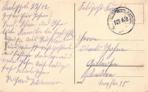 Kalisch Russisch - Polen Bahnhof, Marktplatz nach der Zerstörung 1914