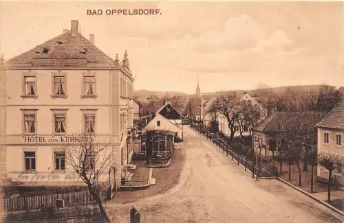 Bad Oppelsdorf / Opolno Zdrój Schlesien Hotel zum Kurhaus Strasse Postkarte 1909