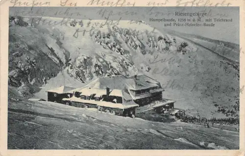 Riesengebirge Hampelbaude AK 1927