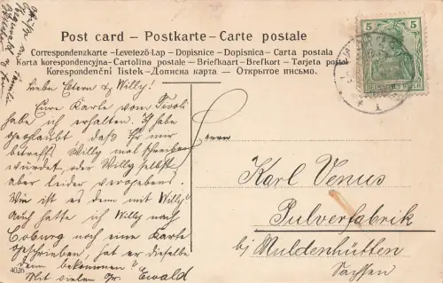 Das Gymnasium in Worms Rheinland-Pfalz Postkarte AK