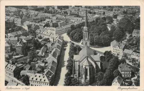 Falkenstein i. Vogtl. Fliegeraufnahme Postkarte 1930