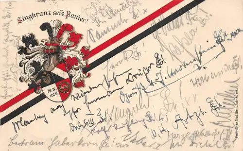 Plauen Vogtland Studentika Singkranz seis Panier Postkarte