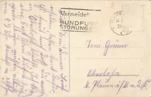 Pfingsten Zwerg Gnom mit Frosch Postkarte