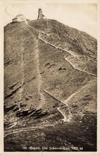 Die Schneekoppe Riesengebirge Postkarte AK 1935