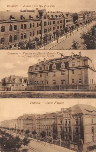 Chemnitz Kaserne des 181. Inf.-Reg. Masch.-Gewehr-Komp 5. Inf. Ulanen AK 1915