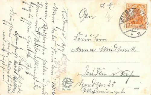 Riesengebirge Schneekoppe 1605 m. ü. M. Postkarte AK 1917