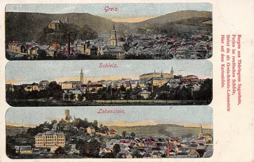 Burgen aus Thüringen Greiz-Schleiz-Lobenstein Thüringen Postkarte