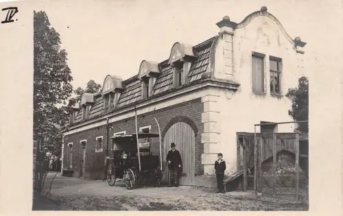 Arnsdorf Sachsen Pferdewagen am Haus Foto Karte
