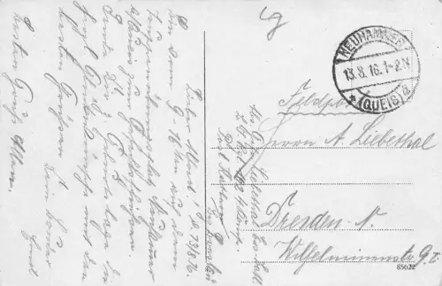 Breslau Liebichshöhe Feldpostkarte 1916