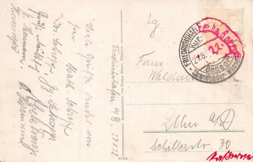 Friedrichshafen a. B. Ansicht Baden-Württemberg Postkarte AK 1922