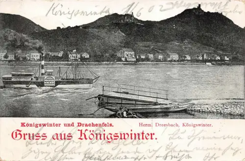 Gruss aus Königswinter Drachenfels Postkarte AK 1902
