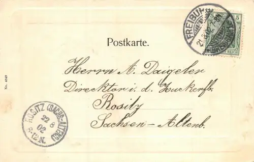 Freiburg i. Br. Münster Baden-Württemberg Postkarte AK 1902