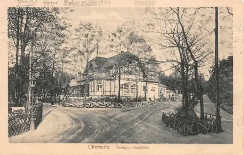 Zeisigwaldschänke in Chemnitz Sachsen Postkarte AK 1915