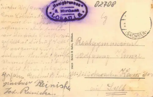 Stadtansicht von Löbau in Sachsen Postkarte AK