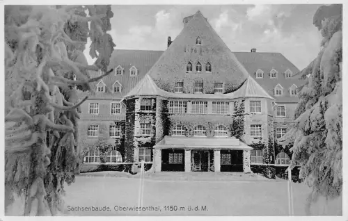 Sachsenbaude Oberwiesenthal 1150m ü. d. M. AK