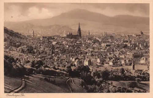 Freiburg i. Br. Ansicht Panorama Münster Baden-Württemberg Postkarte AK 1930