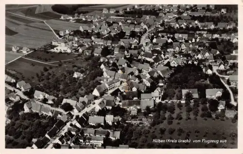 Hülben Kreis Urach vom Flugzeug aus Gasthof Metzgerei z. Germania 1938